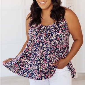 Wispy Ruffle Floral Tank